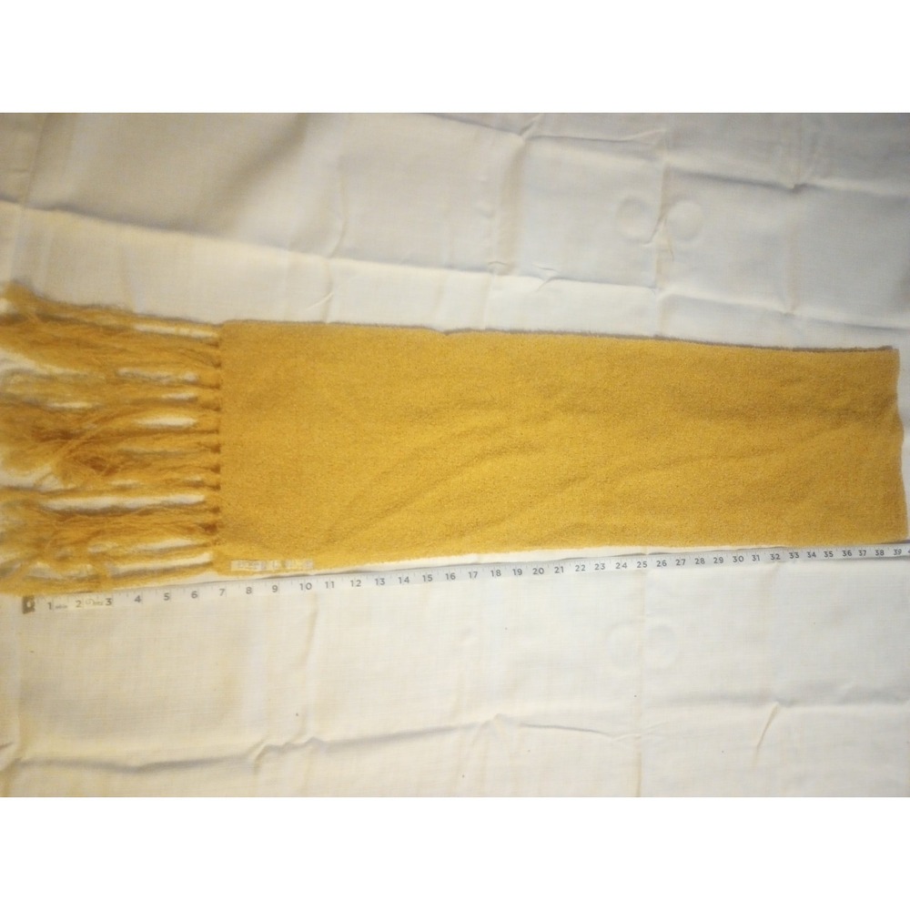 France‎ Acrylic Blend Rectangle Scarf With Fringe Sand Brown Extra Long